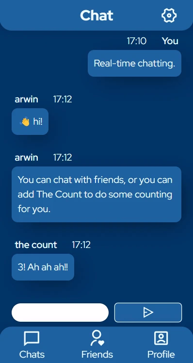 Real-time chat with a bot user